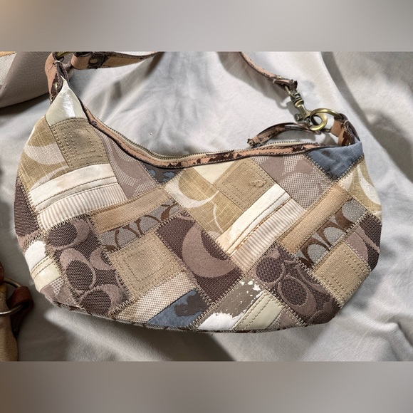 Coach Patchwork Vintage Brown Shoulder Bag Set Of 3 Rough Condition Y2K 90s 2000 - Picture 5 of 16